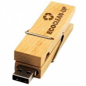 Pinza de Madera USB
