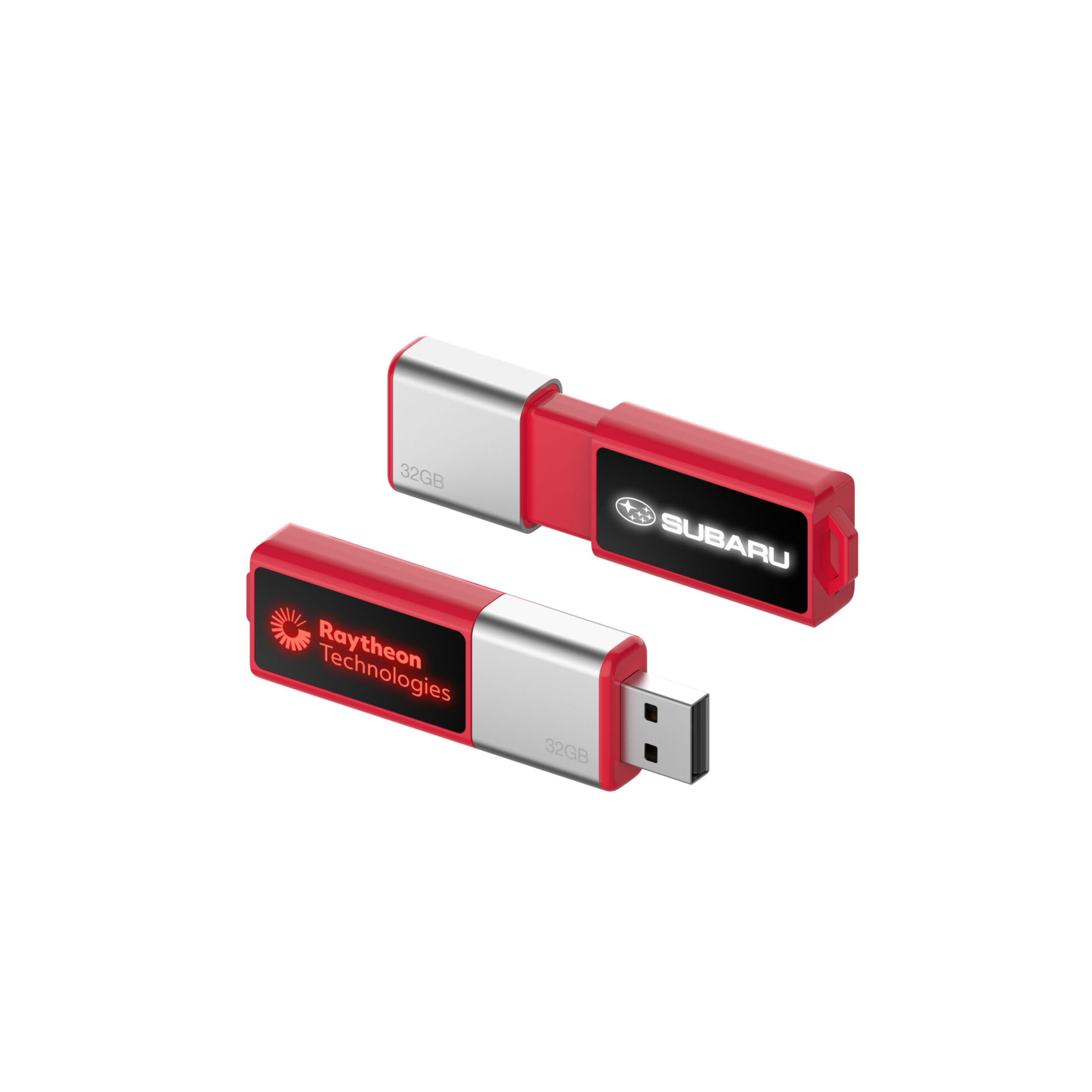 Pendrive Personalizado Retractil con logotipo Led