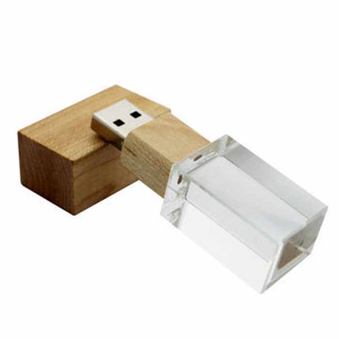 Pendrive Cristal Madera 3.0