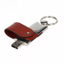 Memoria USB personalizada de cuero y llavero