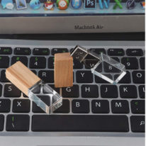 Memoria USB Personalizada de Cristal Madera