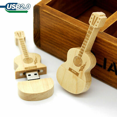 Pendrive Memoria USB Guitarra Madera Personalizada