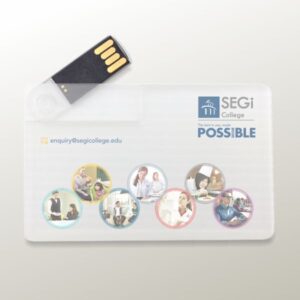 Memoria USB Tarjeta Personalizada Transparente