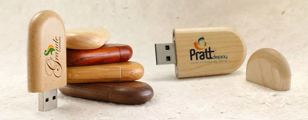 Memorias USB de Madera Promocionales