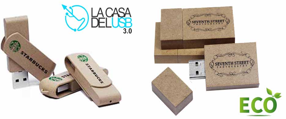 Memorias USB Personalizadas Ecologicas