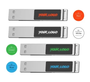 Pendrive Metal Luz Led Colores