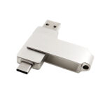Pendrive DUAL de Metal Para Llavero Personalizado