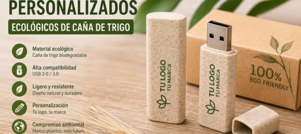 Pendrives Personalizados Caña de Trigo Ecologicos